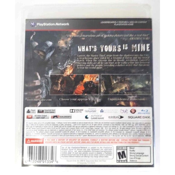PS3 Thief Playstation 3 Video Game Mature Stealth Strategy Dark Fantasy - Picture 4 of 4